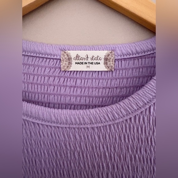 Altard State Women's Purple Ribbed Knee Length Dress Size M Short Sleeve Casual - Picture 3 of 4